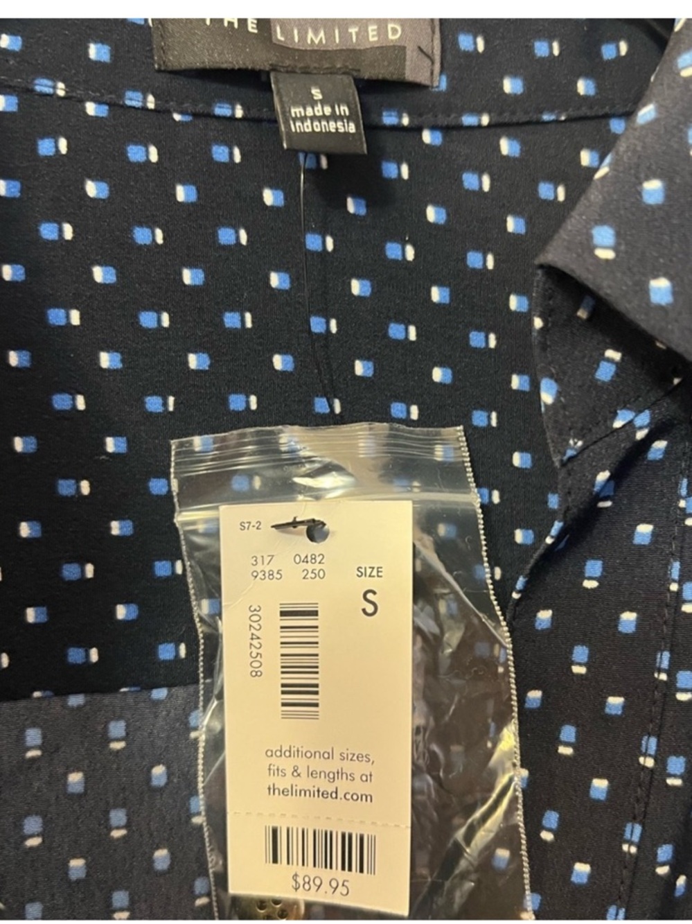 The Limited Navy Dot Shirt Dress - Picture 5 of 5